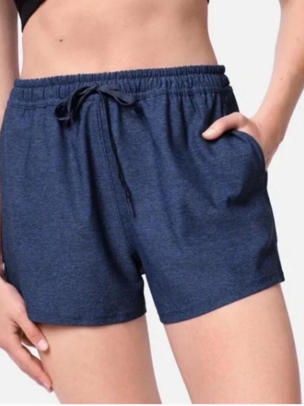 Outdoor Voices Navy Drawstring Athletic Shorts